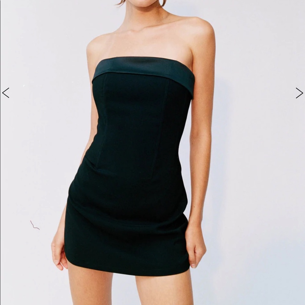 SOLD With Jean Chloe Dress Black Strapless Mini XS